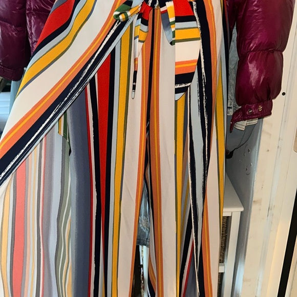Make a Bold Statement with Our Multicolored Stripe Wide-Leg Pants - Picture 1 of 3